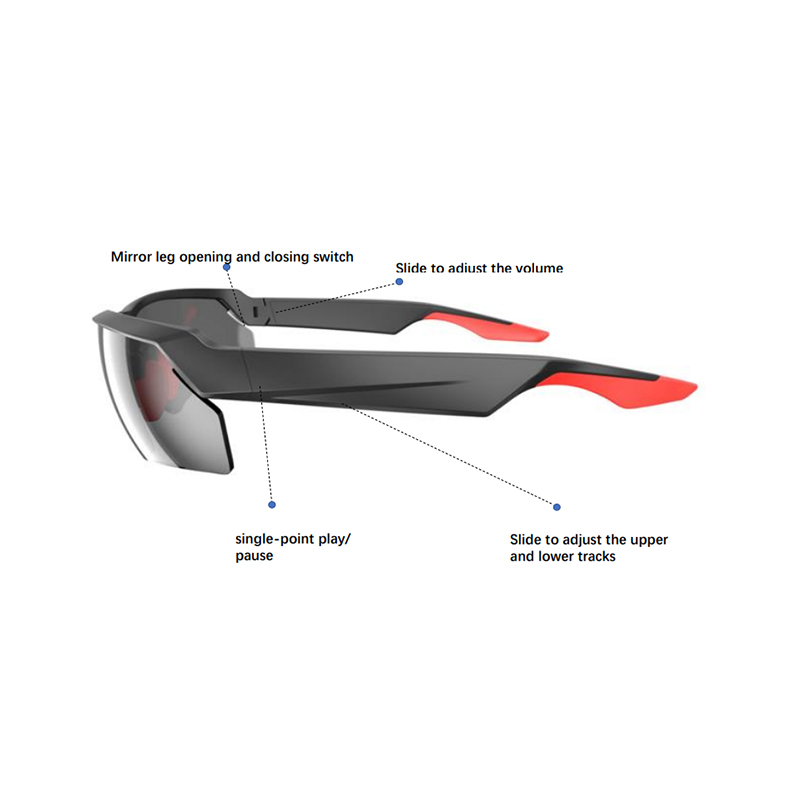 How do the optical lenses of smart sports glasses achieve dynamic anti-glare and color enhancement functions?